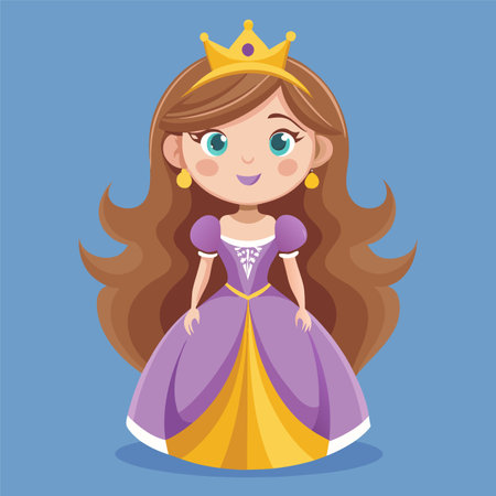 vector illustration of cute beautyfull princessのイラスト素材