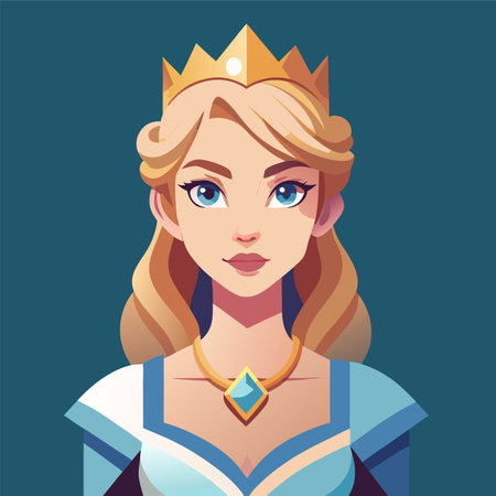 vector illustration of cute beautyfull princessのイラスト素材