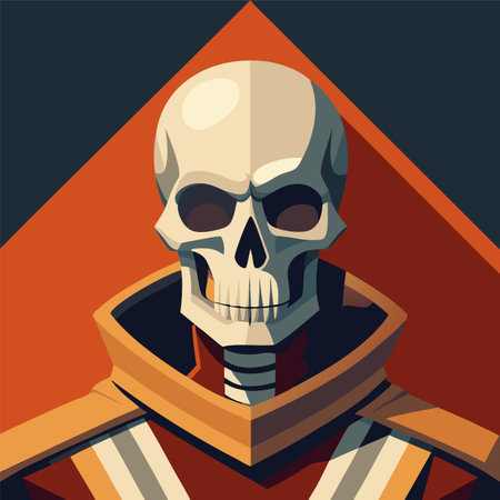 skull pirate skeleton vector illustrationのイラスト素材