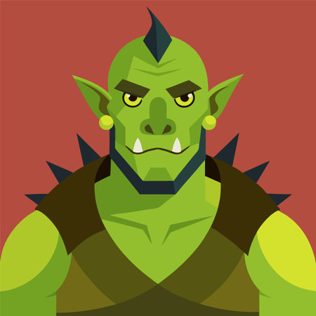 orc monster fantasy vector illustration
