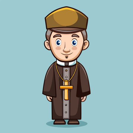 vector illustration of priestのイラスト素材