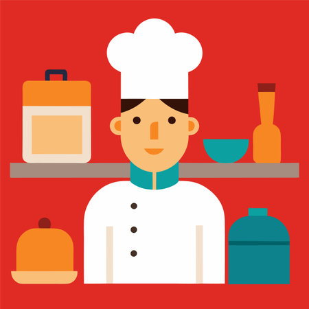 vector illustration of chef cookのイラスト素材