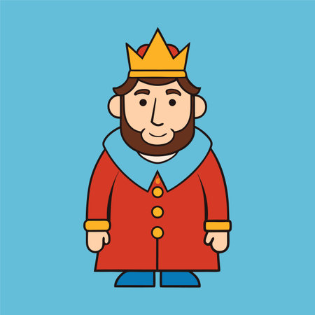 king royal cartoon vector illustrationのイラスト素材