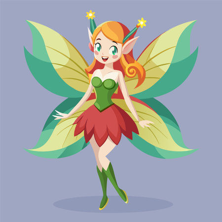 fairy cartoon vector illustrationのイラスト素材