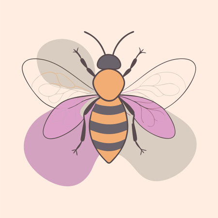 vector illustration of a beeのイラスト素材