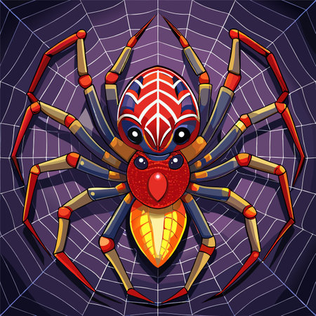 vector illustration of spiderのイラスト素材
