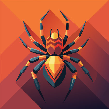 vector illustration of spiderのイラスト素材