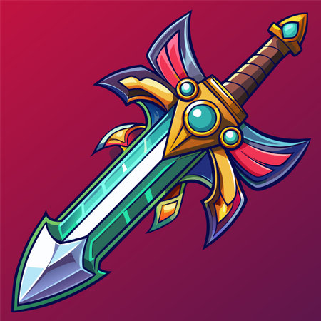 vector illustration of swordのイラスト素材