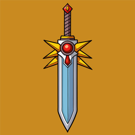 vector illustration of swordのイラスト素材