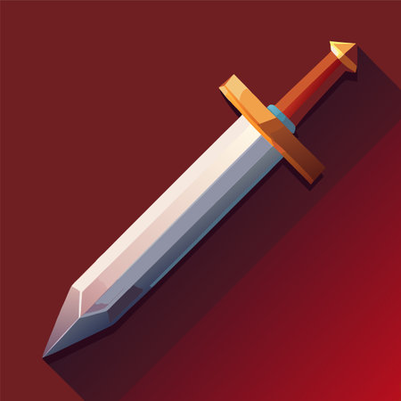 vector illustration of swordのイラスト素材