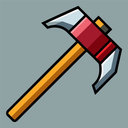 old steel sledgehammer vector illustration