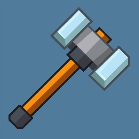 old steel sledgehammer vector illustrationのイラスト素材