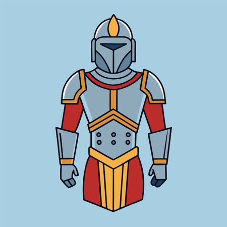 warrior armor vector illustrationのイラスト素材