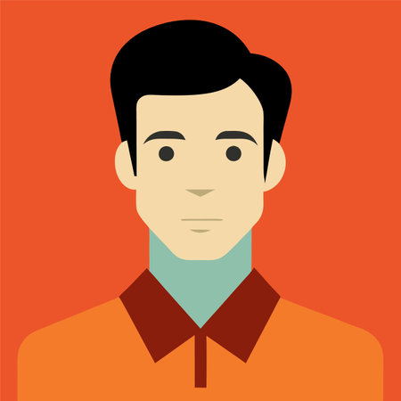 People design over orange background, vector illustration eps 10. Flat design.のイラスト素材