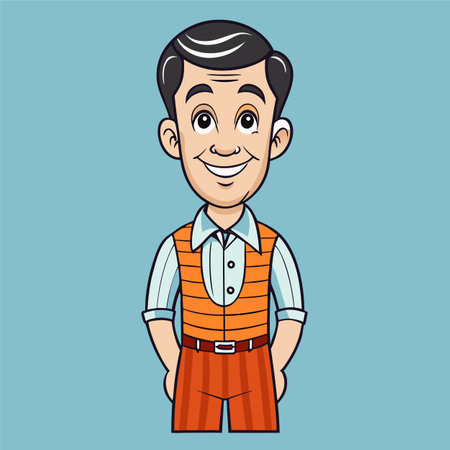 retro man vintage vector illustrationのイラスト素材