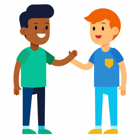 cartoon vector illustration of boysのイラスト素材