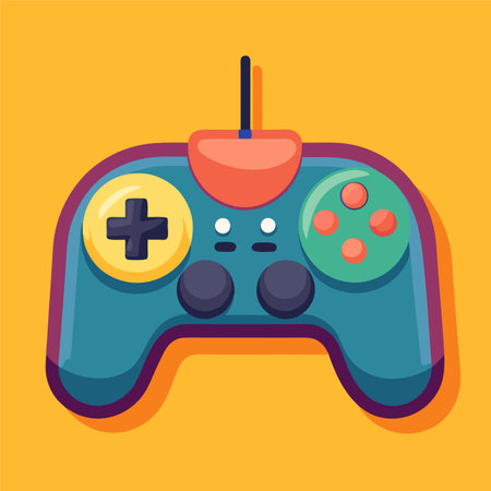vector illustration of joystick controller gameのイラスト素材
