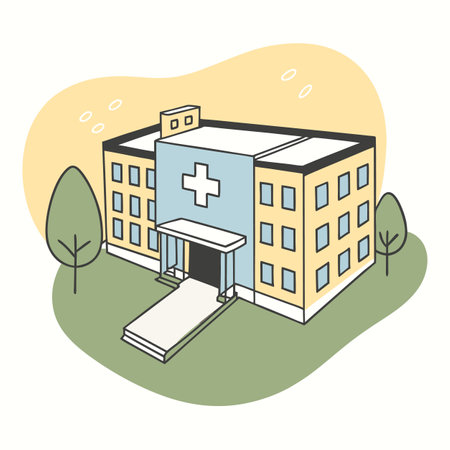 vector illustration of hospitalのイラスト素材