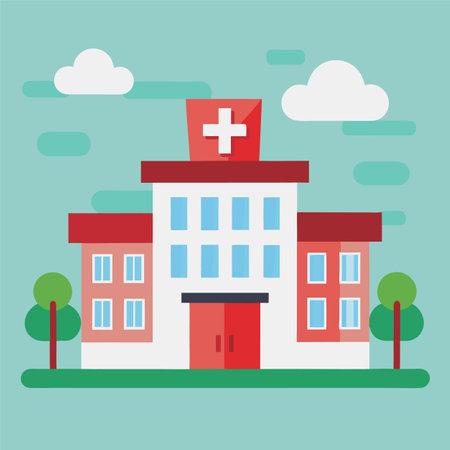 vector illustration of hospitalのイラスト素材