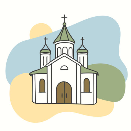 vector illustration of churchのイラスト素材