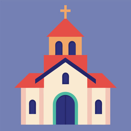 vector illustration of churchのイラスト素材