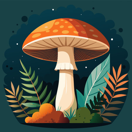 vector illustration of mushroom