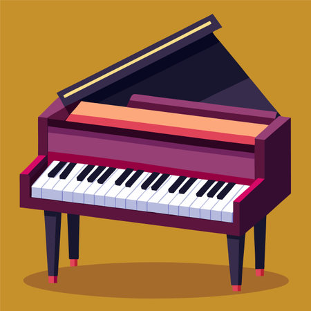 vector illustration of pianoのイラスト素材
