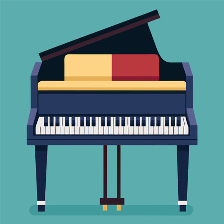 vector illustration of pianoのイラスト素材