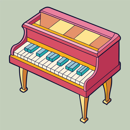 vector illustration of pianoのイラスト素材