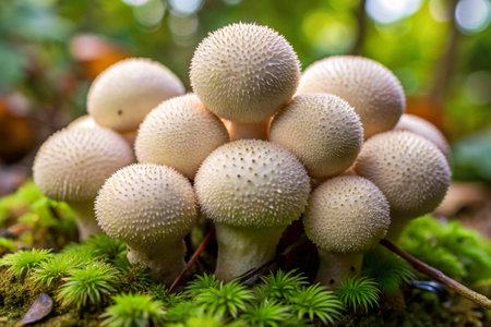 Puffball mushroom (Lycoperdon perlatum)の素材