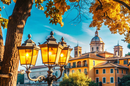 View of the Piazza del Campidoglio in Rome, Italyの素材