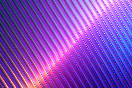 Purple and blue stripes abstract background. 3d rendering, 3d illustration.の素材