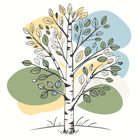 vector illustration of a birchのイラスト素材