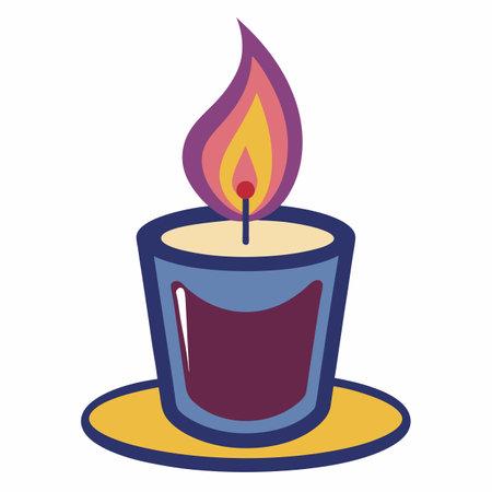 vector illustration of candleのイラスト素材