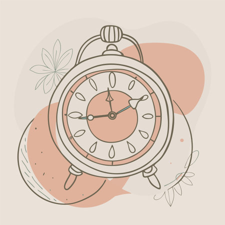 vector illustration of clockのイラスト素材