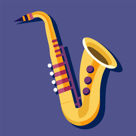 vector illustration of saxophoneのイラスト素材