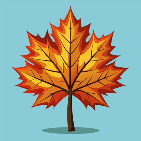 maple tree autumn vector illustrationのイラスト素材
