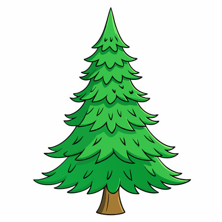 vector illustration of spruceのイラスト素材
