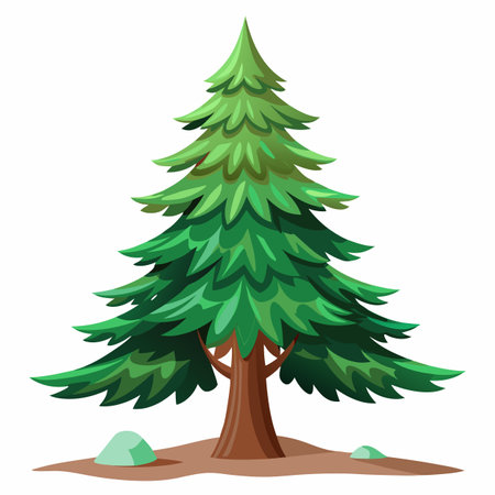vector illustration of spruceのイラスト素材