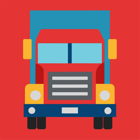 vector illustration of truck lorryのイラスト素材