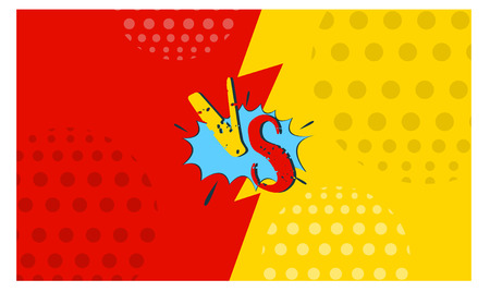 Versus letters fight backgrounds comics style designのイラスト素材