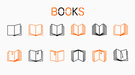 Book thin icons, included normal and enable state.Vectorのイラスト素材