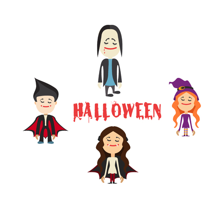 easy to edit vector illustration of Halloween character.Vector illustrationのイラスト素材