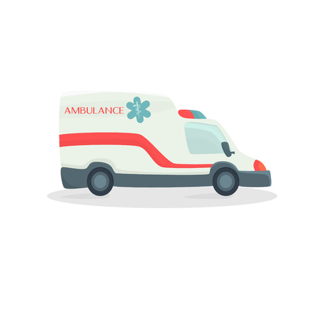 Ambulance , medical machine . Departure for the salvation of man . Vector illustrationのイラスト素材