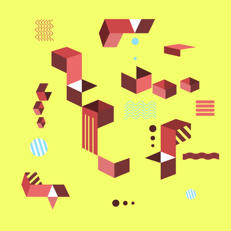 Abstract modern geometric background. Design banner geometric shapes .のイラスト素材