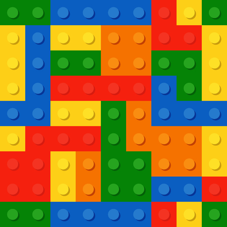 Perfect seamless vector pattern of plastic parts. The colors don t mix with each other.Vectorのイラスト素材