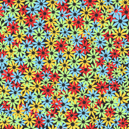 Seamless colorful floral pattern texture. Vector illustrationのイラスト素材