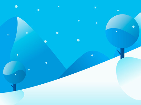 Funny cartoon winter landscape, seamless background for game designのイラスト素材
