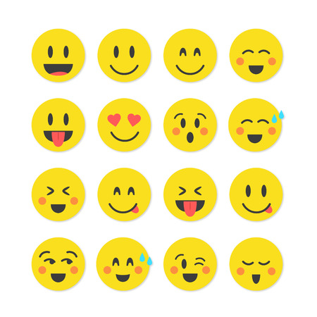 Emoticon emoji set. Emoticon emoji icon. Emoticon emoji design. Emoticon emoji flat. Emoticon emoji art. Emoticon emoji image.のイラスト素材