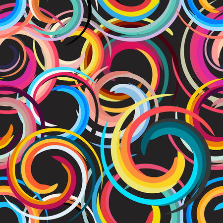 Abstract colored circles seamless pattern. illustration vectorのイラスト素材